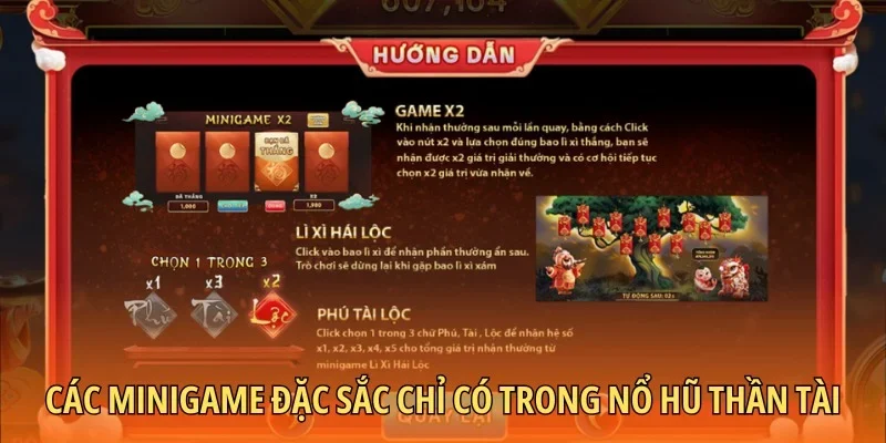 Các minigame đặc sắc chỉ có trong nổ hũ Thần Tài